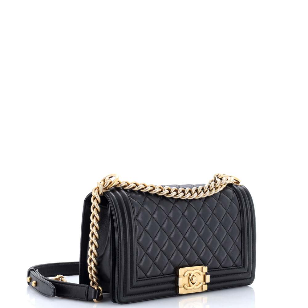 Chanel Boy Flap Bag Quilted Lambskin #242417C41B - Picture 2 of 8